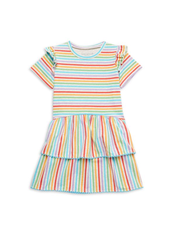 Andy & Evan ??Little Girl's Rainbow Striped Dress